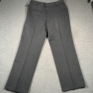 Dockers Pants Mens 36x32 Gray Signature Khaki Straight Fit Flat Front Chino
